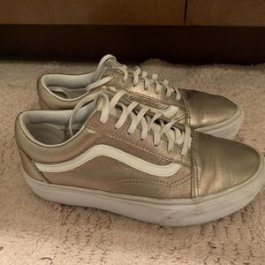 Old Skool Platform Vans Gold